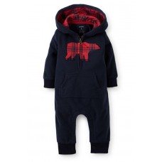 Kids Baby Boy Warm Infant Romper Jumpsuit Bodysuit Hooded Clothes Outfit